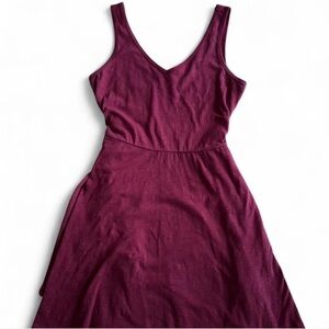 LOFT Tie-Back Plum Dress